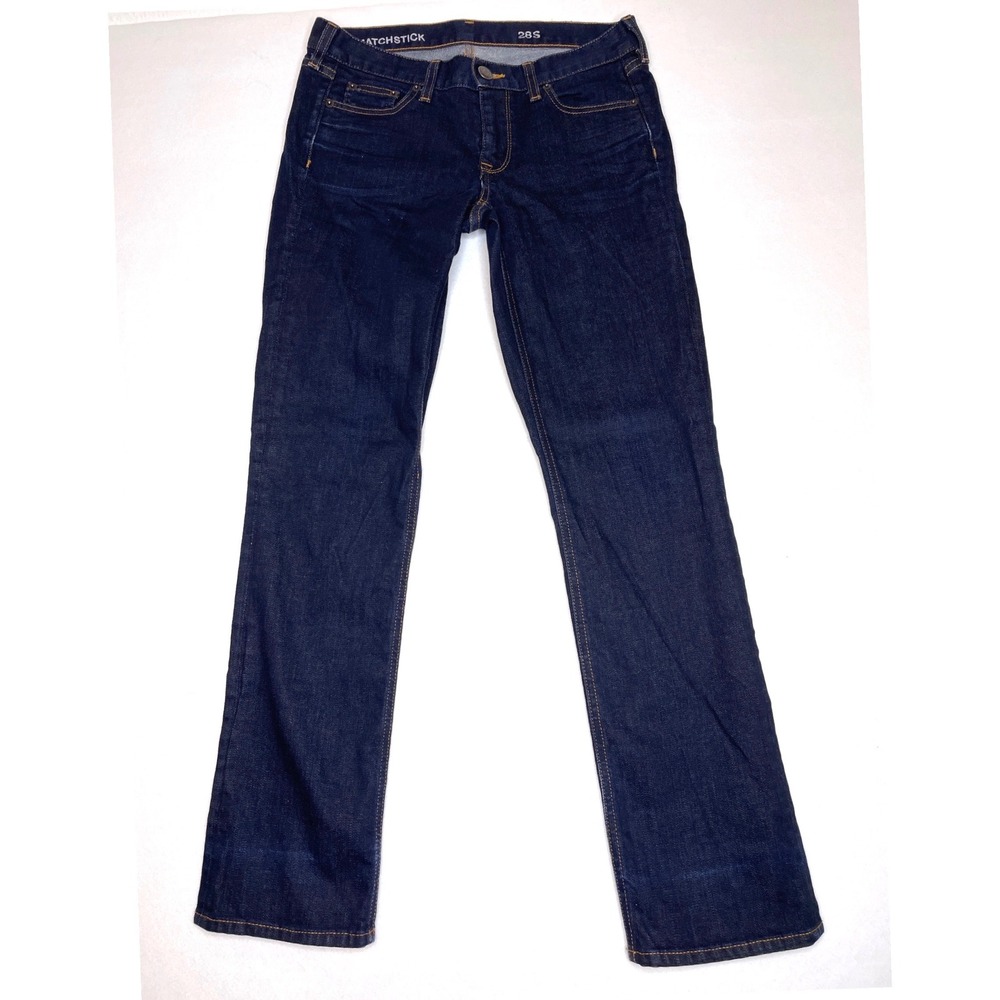J. Crew Womens Jeans Matchstick Slim Straight 28S Dark Indigo Indigo